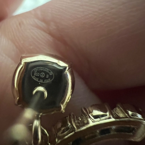 Chanel Large Dangle Crystal & Faux Pearl CC Earrings - Picture 7 of 10